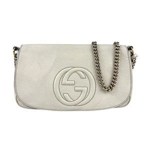 Gucci Soho White Leather shoulder